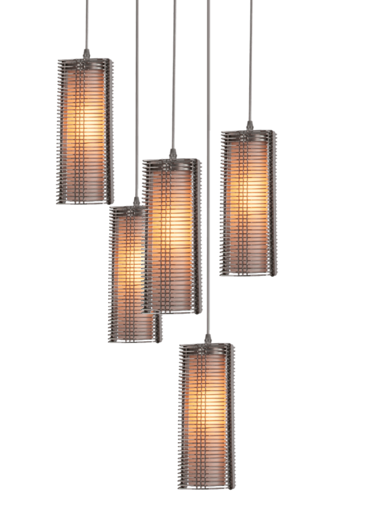 Downtown Mesh w/Glass Square Pendant Chandelier