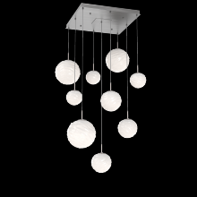 Hammerton CHB0092-09-SN-WL-C01-L3 - Gaia Square Multi-Pendant Chandelier