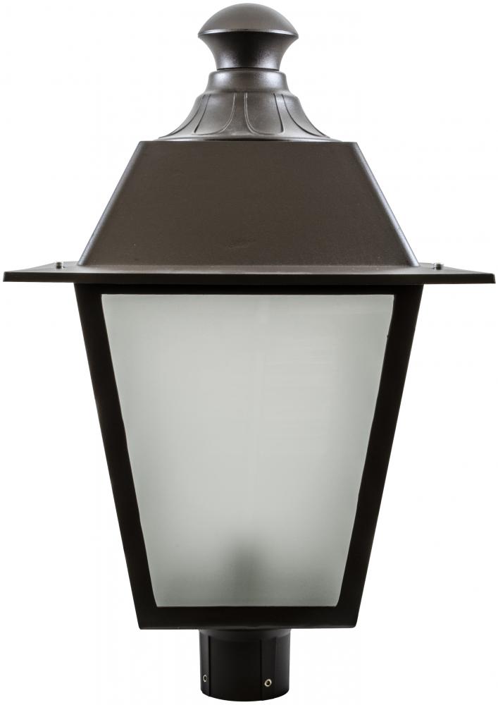 LARGE POST TOP FIX W/FROSTED GLASS LED 30W 120V
