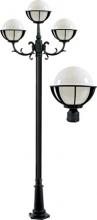 Dabmar GM2630-LED6-B - CAST ALUM 10" GLOBE POST LIGHT FIX 3 X 6W LED 85-265V