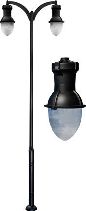 Dabmar GM9280-B - DROP LIGHT POST LIGHT FIX 2 X 70W HPS 120V