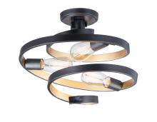 Maxim 12230BKGLD - Twister-Semi-Flush Mount