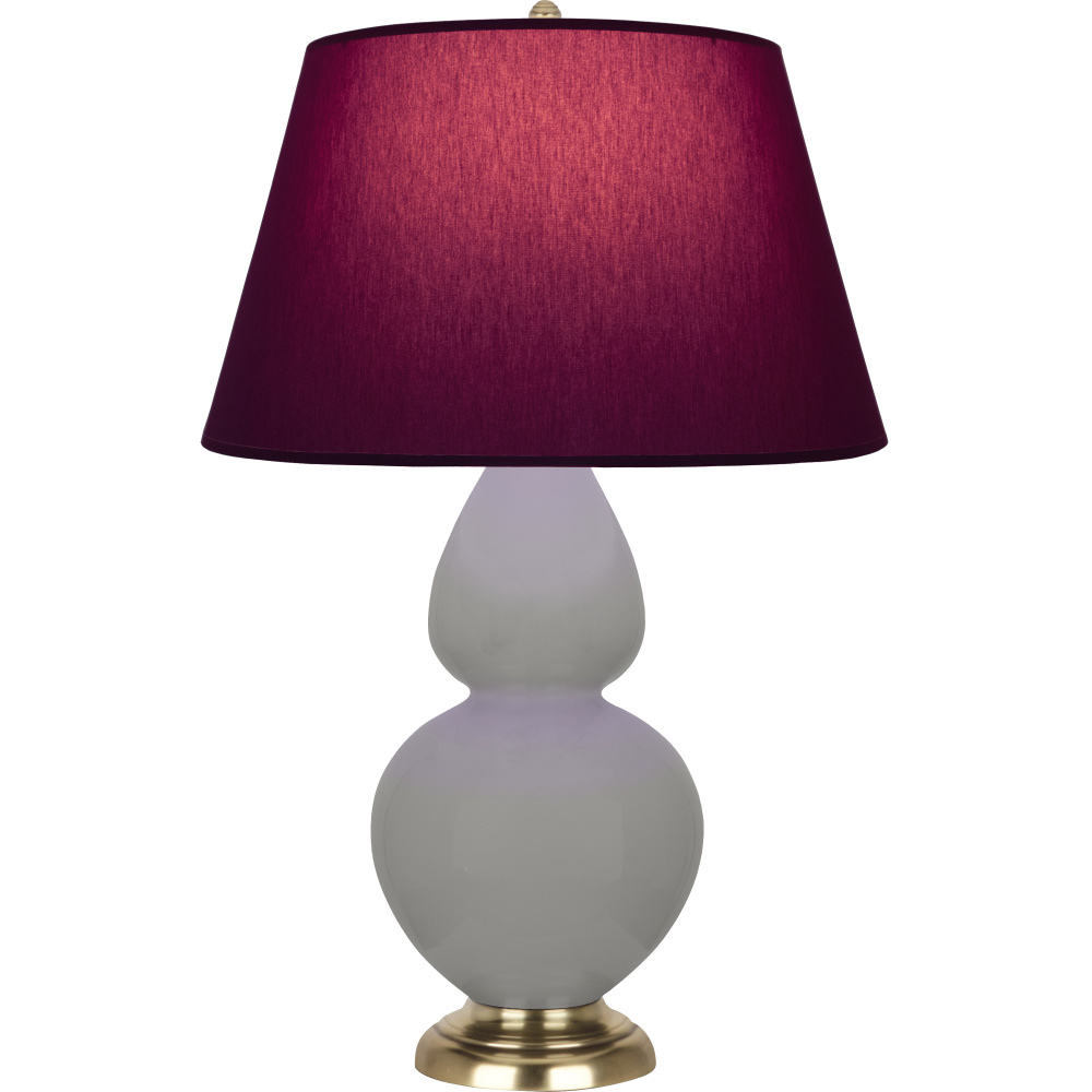 Matte Smokey Taupe Double Gourd Table Lamp