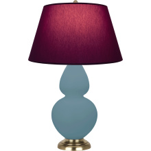 Robert Abbey MOB55P - Matte Steel Blue Double Gourd Table Lamp