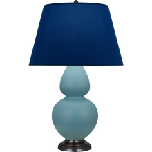Robert Abbey MOB57N - Matte Steel Blue Double Gourd Table Lamp