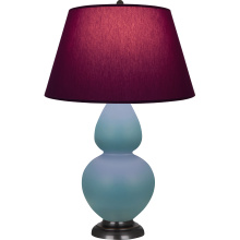 Robert Abbey MOB57P - Matte Steel Blue Double Gourd Table Lamp