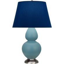 Robert Abbey MOB59N - Matte Steel Blue Double Gourd Table Lamp