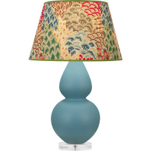 Robert Abbey MOB62F - Matte Steel Blue Double Gourd Table Lamp