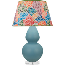 Robert Abbey MOB62S - Matte Steel Blue Double Gourd Table Lamp