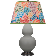 Robert Abbey MST57S - Matte Smokey Taupe Double Gourd Table Lamp