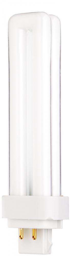 18 Watt; pin-based Compact Fluorescent; 3500K; 82 CRI; G24Q-2 (4-Pin) base; Shatter Proof
