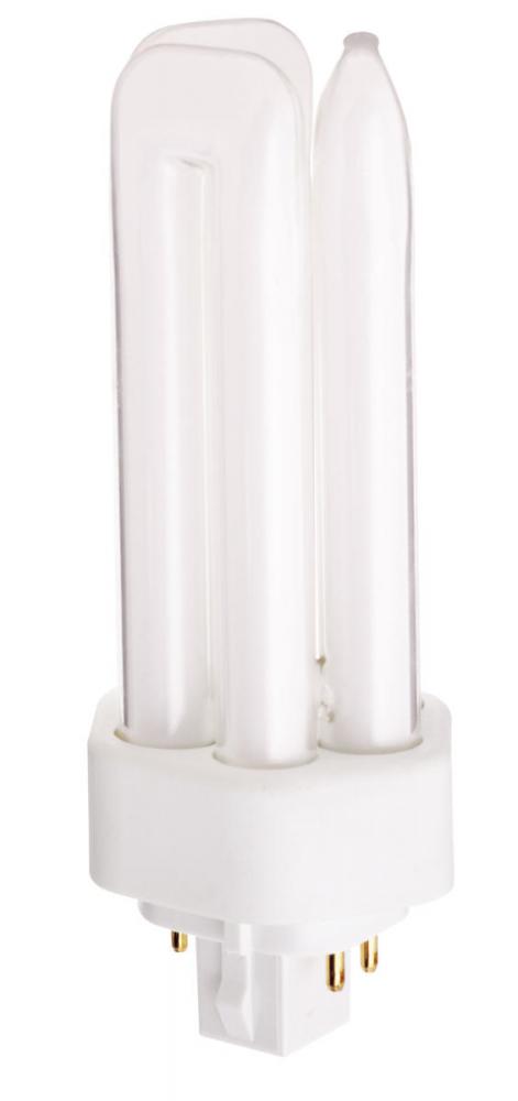 26 Watt; pin-based Compact Fluorescent; 3000K; 82 CRI; GX24q-3 (4-Pin) base; Shatter Proof