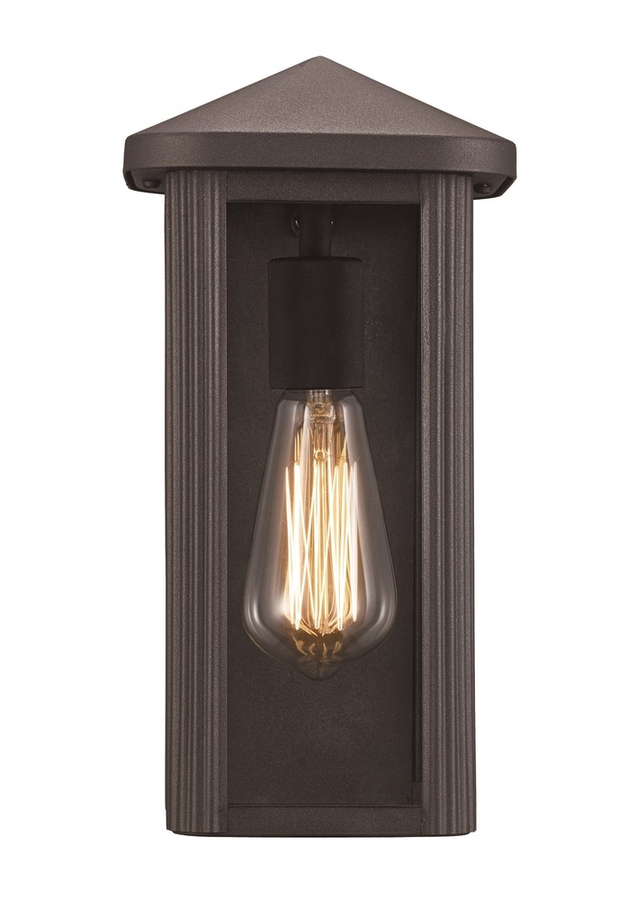 Moorefield Set of Two Outdoor Vertical Glass and Metal Wall Lights
