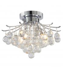 Bethel International BET02FM16CH - Metal and Crystal Semi Flush Mount