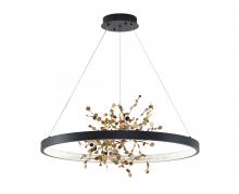 Bethel International GL350C32B-2 - Sand Black LED Chandelier