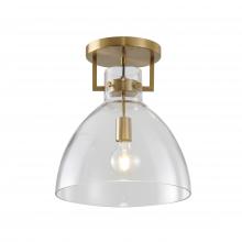 Bethel International LC02FM14BR - Gold Semi Flush Mount