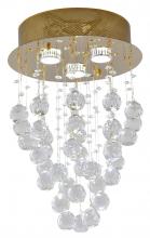 Bethel International LX03G - Metal and Crystal Semi Flush Mount