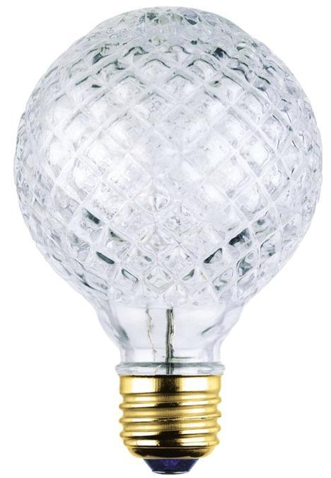 40W G25 Halogen Cut Glass E26 (Medium) Base, 120 Volt, Box