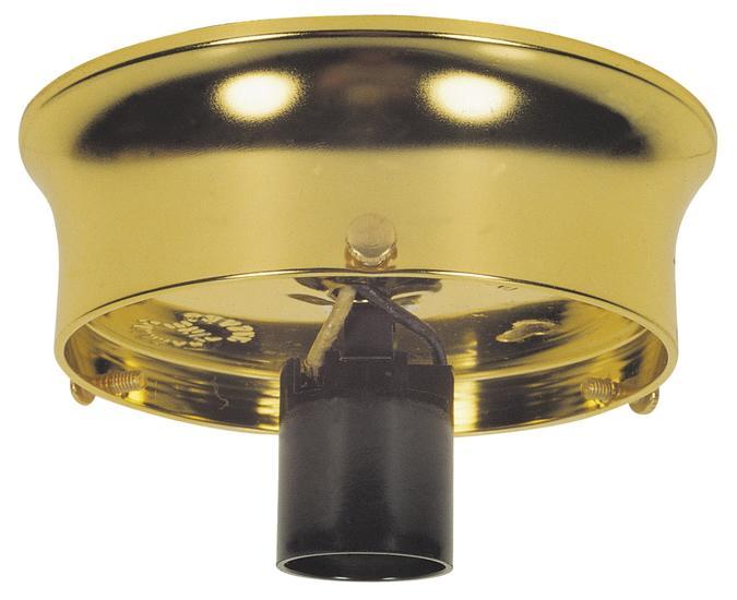 3 1/4" Glass Shade Holder Kit Brass Finish