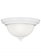 Generation Lighting 77063EN3-15 - Geary transitional 1-light LED indoor dimmable ceiling flush mount fixture in white finish with sati
