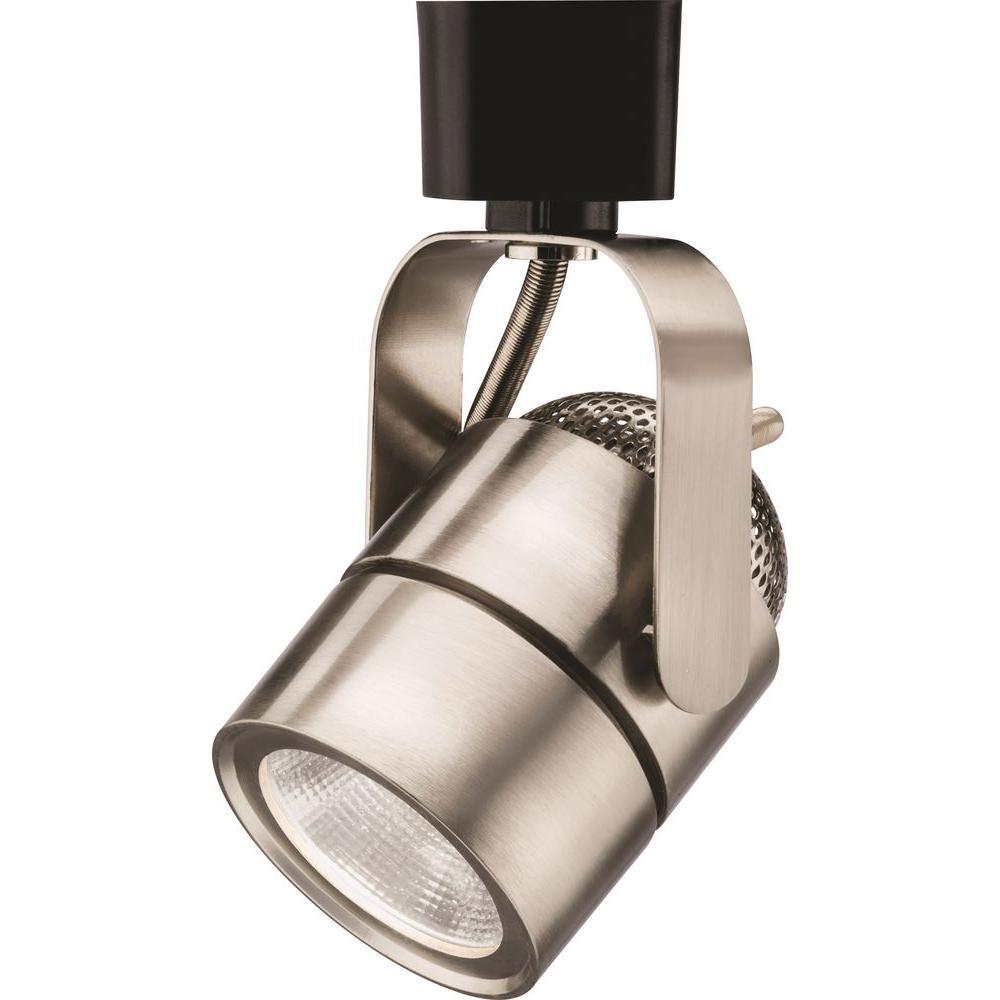 Brushed Nickel 2700K Integrated LED Mesh Back Track Lighting Head