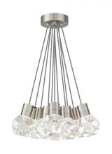 Visual Comfort & Co. Modern Collection 700TDKIRAP11IS-LED922 - Modern Kira dimmable LED Ceiling Pendant Light in a Satin Nickel/Silver Colored finish