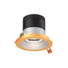 Dals RC04-CC-20-RGAZ-TGD - 4in Modular Downlight, 5CCT, 20 degree Beam Angle, Regressed, Alzak, Gold Trim