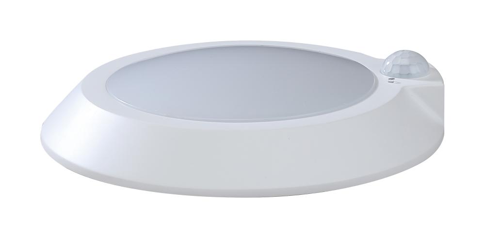7"- LED Disk Light Flush with Occupancy Sensor - White Finish - 4000K