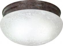 Nuvo 60/416 - 2-Light Large Flush Mount Ceiling Light in Old Bronze Finish with Alabaster Mushroom Glass and (2)