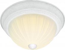 Nuvo 60/443 - 2-Light 11" Dome Flush Mount Ceiling Light in White Finish with Frosted Melon Glass and (2) 13W