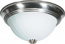 Nuvo 60/446 - 2-Light 11" Dome Flush Mount Ceiling Light in Brushed Nickel Finish with Frosted Melon Glass and