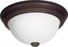 Nuvo 60/449 - 2-Light 11" Dome Flush Mount Ceiling Light in Old Bronze Finish with Frosted Melon Glass and (2)