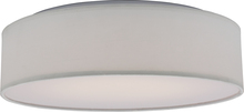 Nuvo 62/990 - 15" Fabric Drum LED Decor Flush Mount Fixture - White Fabric Shade - Acrylic Diffuser