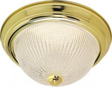 Nuvo SF76/095 - 2 Light - 13" - Flush Mount - Ribbed Ice Glass