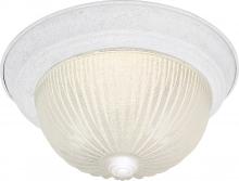 Nuvo SF76/194 - 2 Light - 11" - Flush Mount - Ribbed Ice Glass