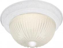 Nuvo SF76/195 - 2 Light - 13" - Flush Mount - Ribbed Ice Glass
