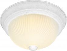 Nuvo SF76/218 - 2 Light - 13" - Flush Mount - Frosted Ribbed Swirl Glass